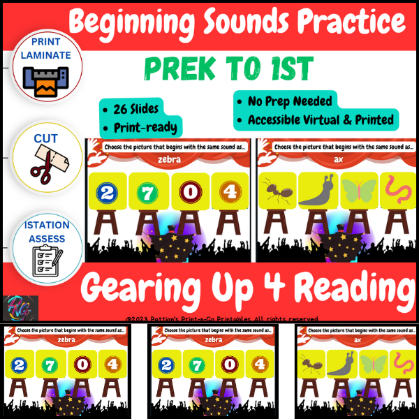 Beginning Sounds Game Mats - Magic Show Theme - Digital/Printable Game Mats