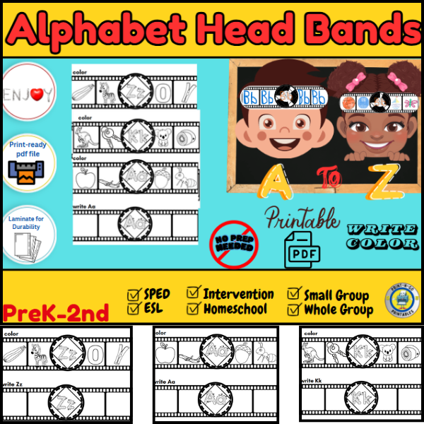 Alphabet Head Bands - Print and Go