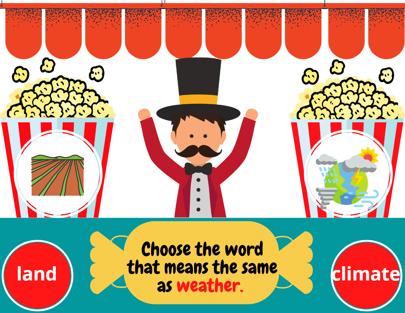 Synonyms Word Adventure - Circus Theme - Digital/Printable Game Mats