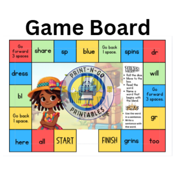 “Black & Brown Decodable Reader | Zuri’s Big Hat Adventure | Kinder–1st Phonics Blends (bl, dr, gr, sp)”