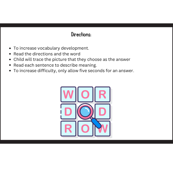 Word and Picture Match PDF in PreK