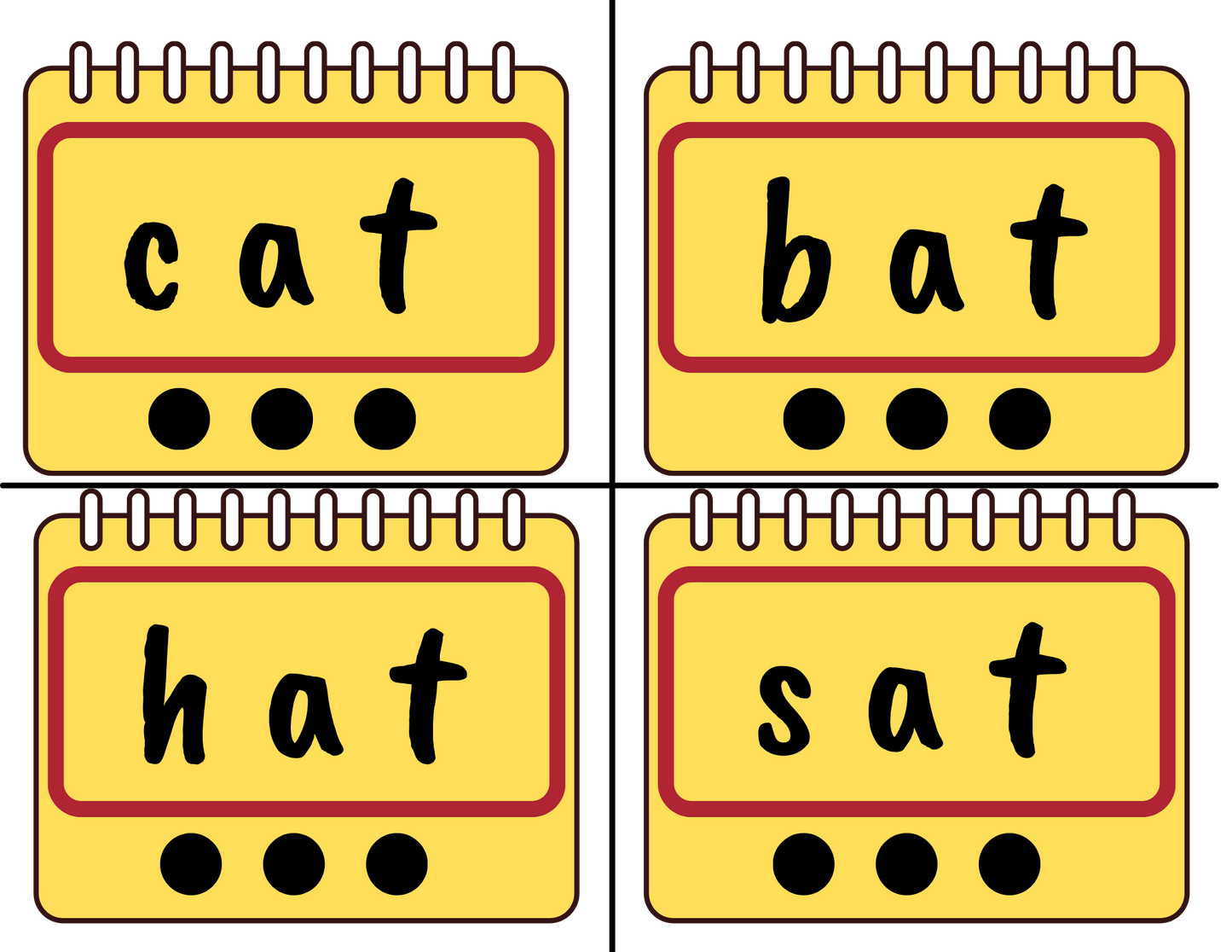 Word Families Picture & Word Match Game |Kindergarten–1st