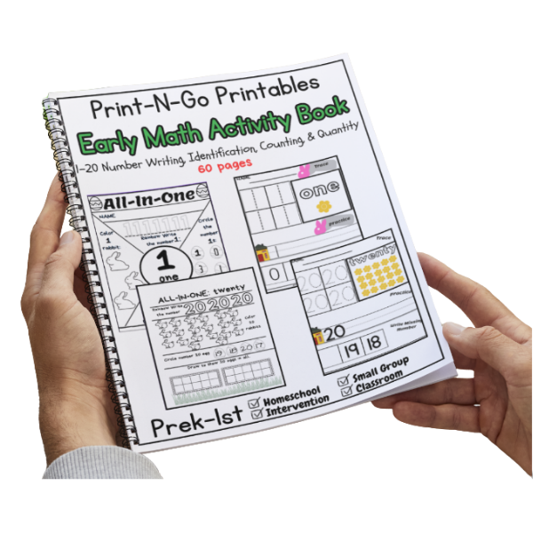 Let's Write Numbers: 1 to 20 - Activity Book - Downloadable PDF