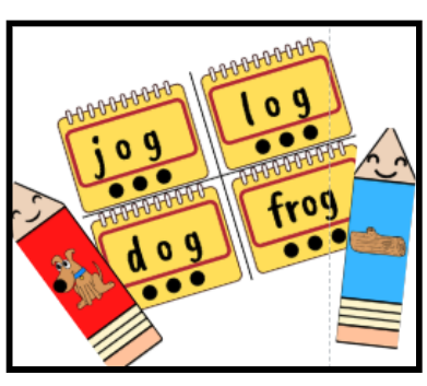 Word Families Picture & Word Match Game |Kindergarten–1st